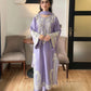 Aafreen Embroidered 3pc - Lilac