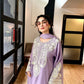 Aafreen Embroidered 3pc - Lilac