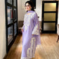 Aafreen Embroidered 3pc - Lilac