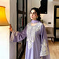 Aafreen Embroidered 3pc - Lilac
