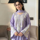 Aafreen Embroidered 3pc - Lilac