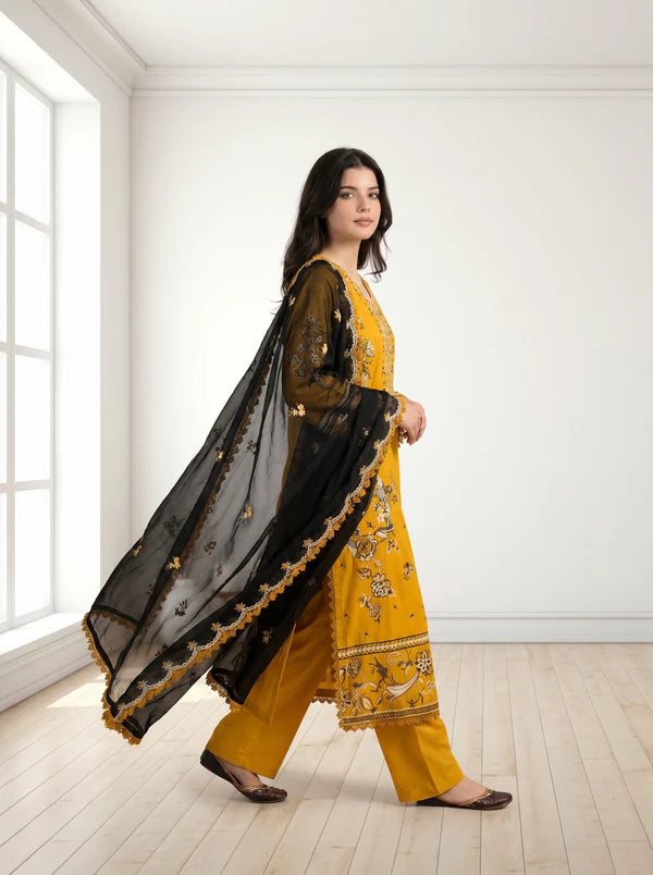 Gul naaz Embroidered - 3pc