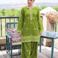 Green Embroidered 2-Piece Cotton Lawn Set