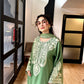 Aafreen Embroidered 3pc - Jade green - Lawn