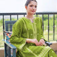 Green Embroidered 2-Piece Cotton Lawn Set